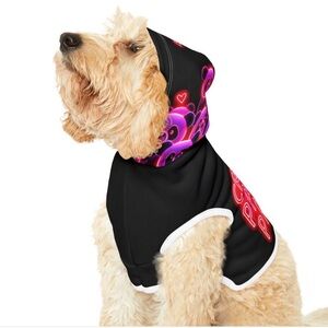 Black and Pink Dog and Cat Hoodie